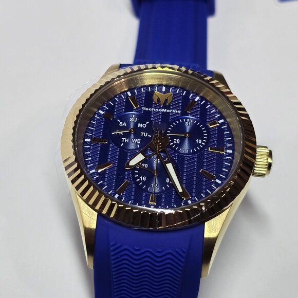 TechnoMarine Sea Dream Men's Watch - 42mm, Blue, Gold (TM-719025) - Picture 6 of 15